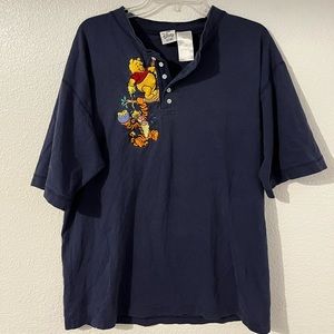 Vintage Y2K  Disney Store Pooh Bear and Friends XL polo